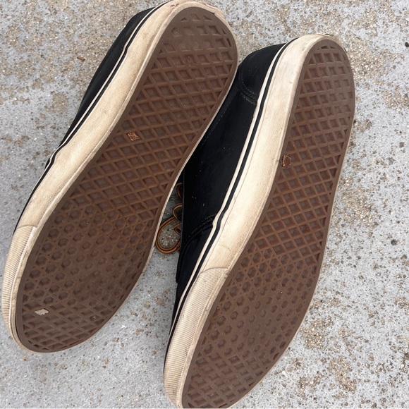 Black Leather Vans Men's Atwood Low-top Trainers Sneaker - Picture 4 of 4